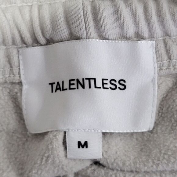 Talentless Sweatpants Jogger Mens Off White Size M Elastic Waist Drawstring - Picture 12 of 13